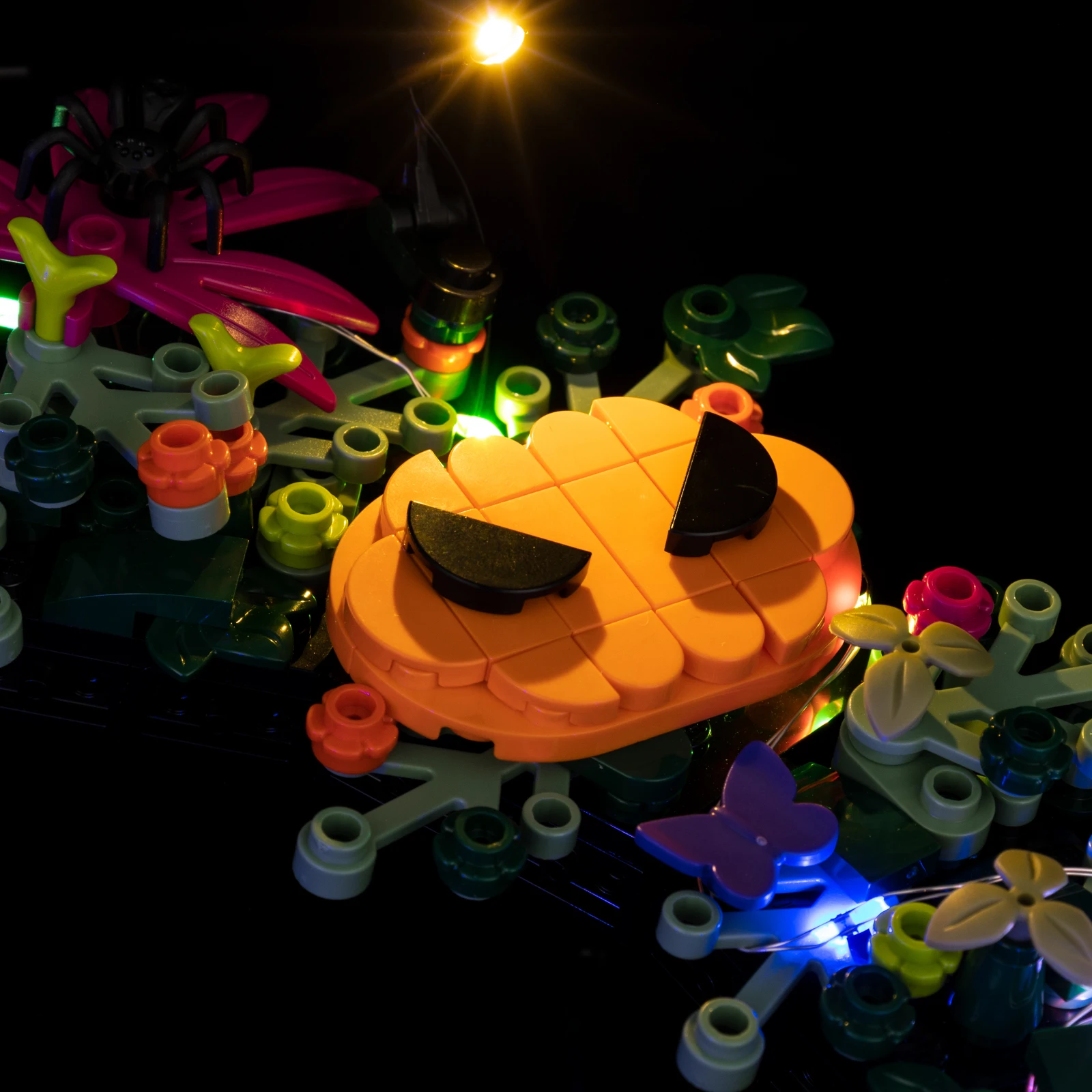 Led Light Set Suitable for Lego Halloween Wreath 40825 Building Blocks