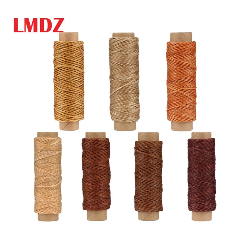 LMDZ Flat Waxed Thread150D 50M Wax String Cord Sewing Craft Tool Portable for DIY Handicraft Leather Products Waxed Thread Cord