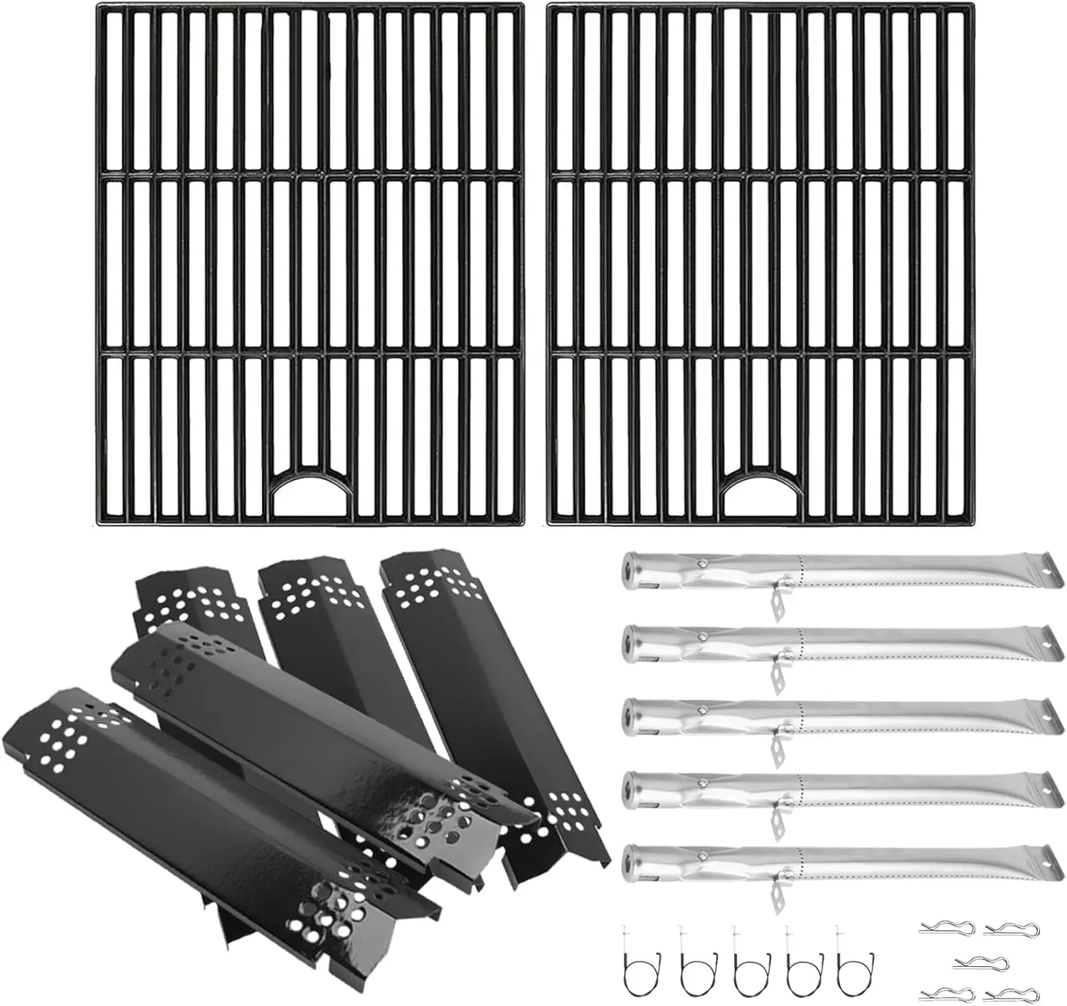 

5-Burner Grill Replacement Parts: Grate, Burner & Heat Plates - Compatible with Model 720-0888S
