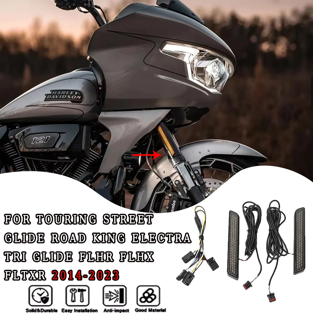

Подходит для Harley Tourist Street таксиway King Electra Tri Glide FLHR FLHX FLTXR 2014-2023, новый указатель поворота для мотоцикла, acc