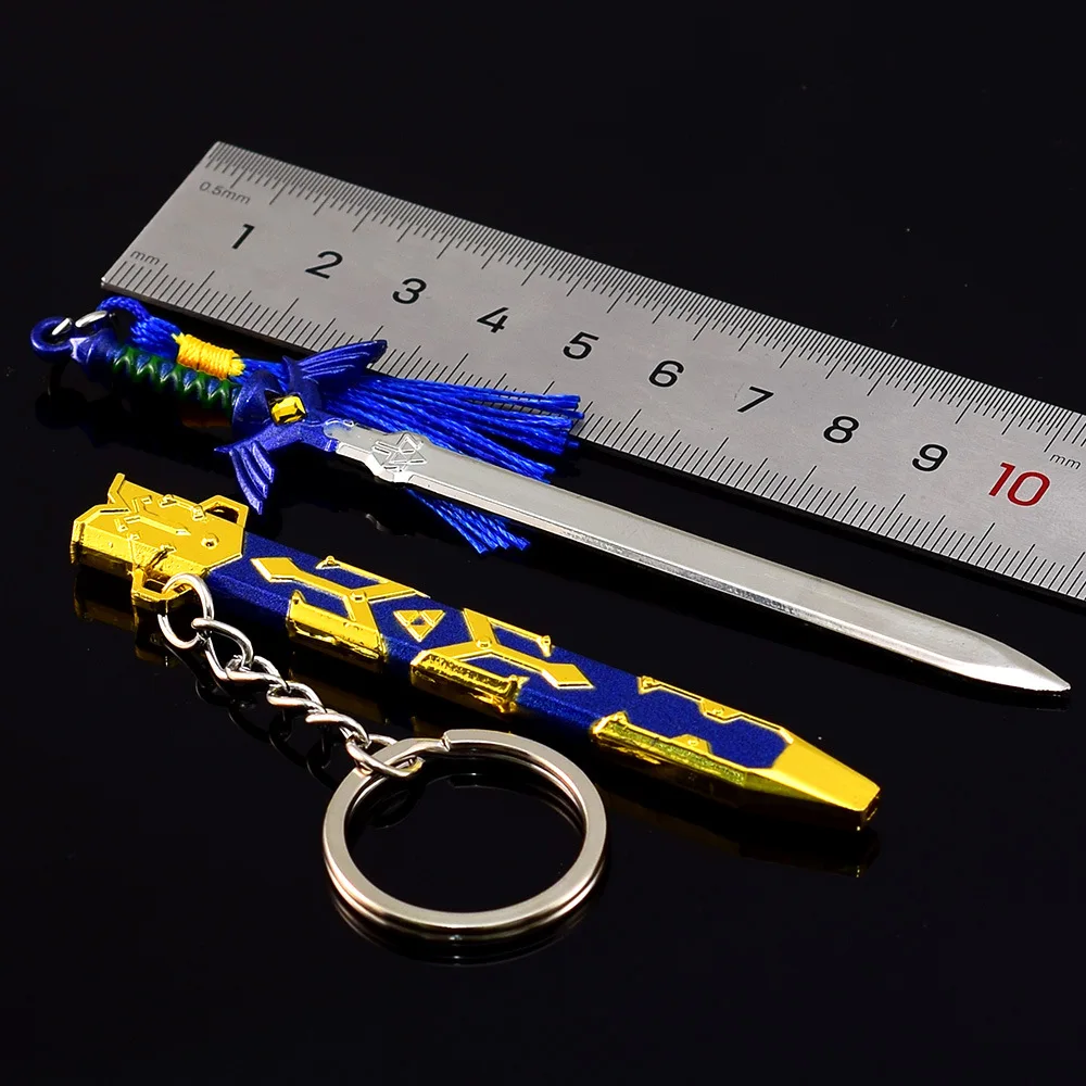 Kingdom Legend Hyrule's Tears juego periférico enlace sin costuras espada maestra 12cm Mini espada llavero modelo artesanía bolsa colgante