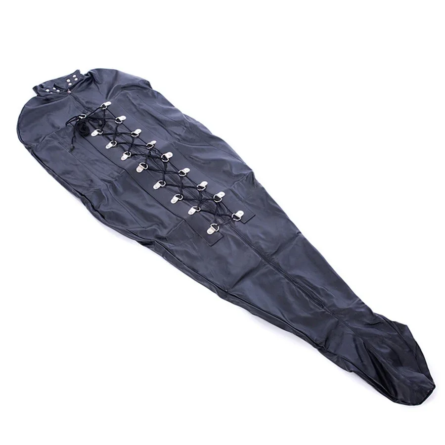 BDSM Sex Product Fetish Sex Slave Binding Mummy Mermaid Restraint Bags Sleeping Bag Leather Arm Binder Straitjacket Sexy Costume