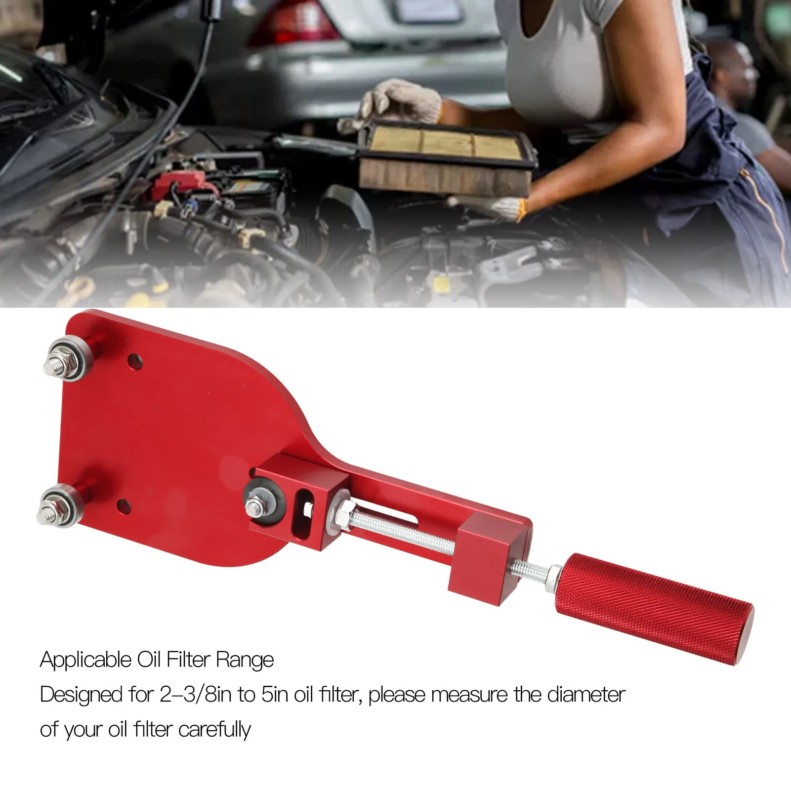 Car Repair Tool 77750 High Efficiency Anti Deformation Zinc Alloy Oil Filter Cutter for 2‑3/8in To 5in Cutting Range