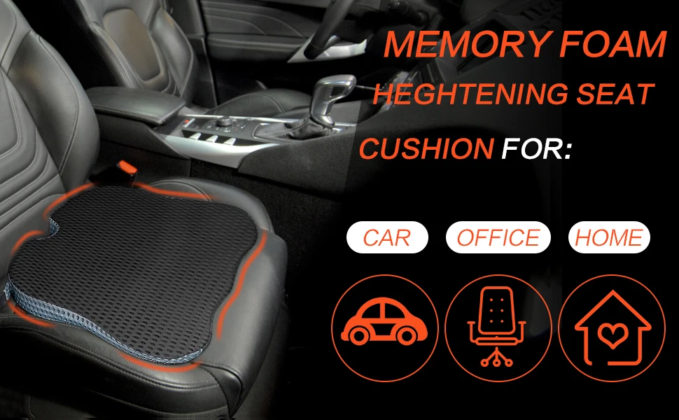 Auto-Keil-Sitzkissen, Memory-Schaum, Autofahrersitz, Bürostuhl, Rollstühle, Sitzkissen, orthopädische Unterstützung und Schmerzlinderung – Detail 1