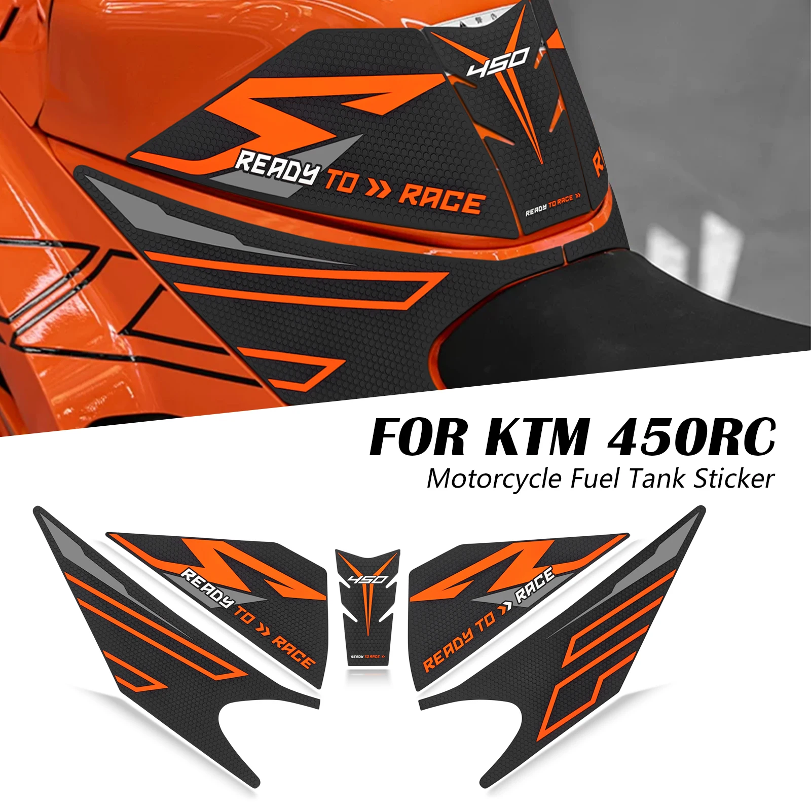 For KTM 450 RC 2026 450RC RC450 Side Fuel Tank pad Tank Pads Protector Stickers Decal Gas Knee Grip Traction RC 450 Tank pads