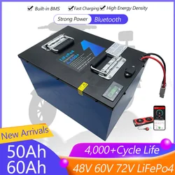 SEENRUY 48V 60V 72V 50Ah 60Ah LiFepo4 Lithium Battery Pack with BMS for Motorhome Electric Car Solar Energy Provide 10A Charger