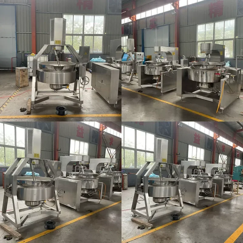 for Planetary Mixing Wok Commercial Automatic Chili Sauce Wok Fried Bean Paste Filling Machine Hot Pot Base Frying Machine