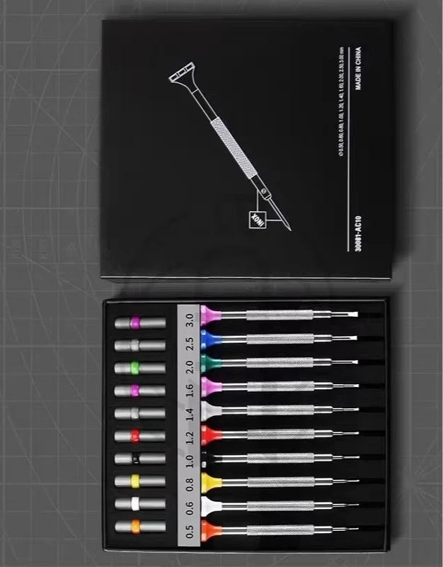 ShiChi China Edition and Bergeon 30081-AC10 Watchmaker Screwdriver Set, Swiss Quality Watch Repair Tool