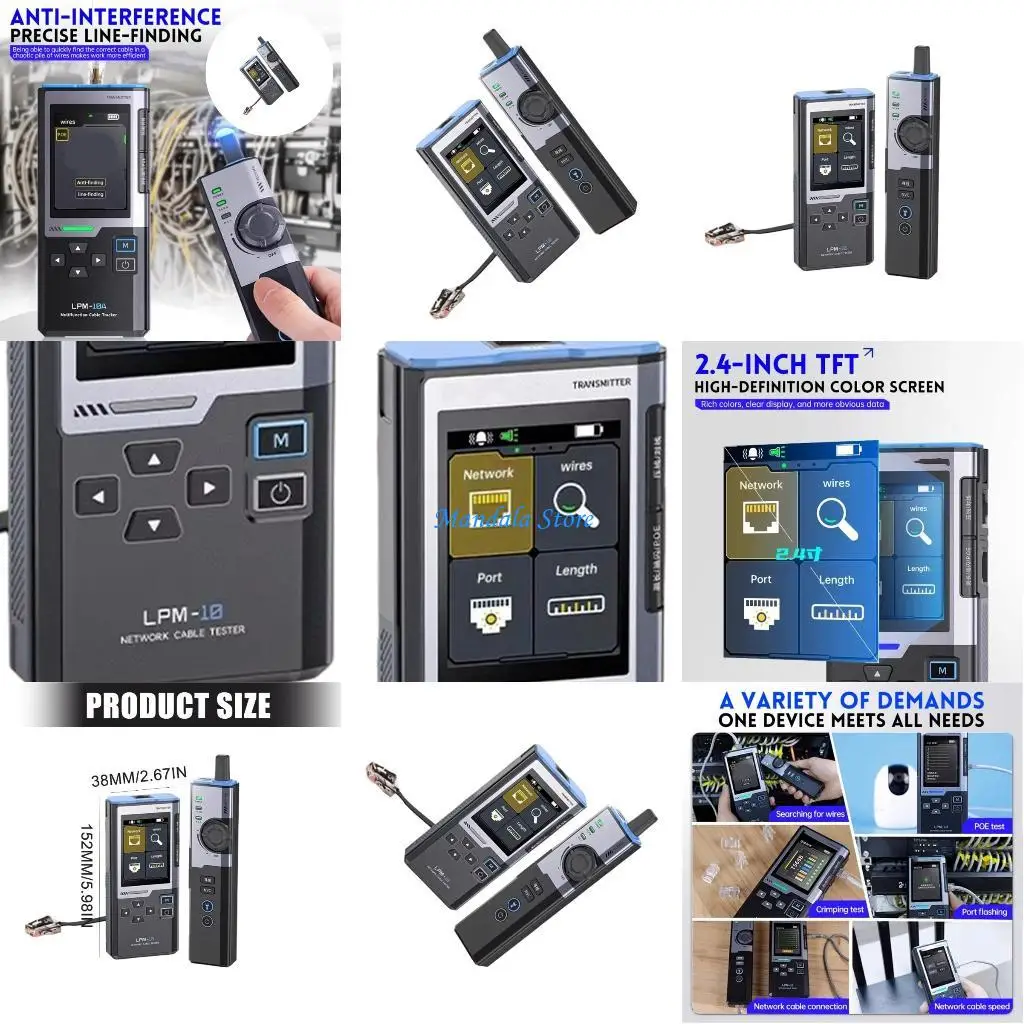 

U2JC Small LCD Equipped Wire Tracer Featuring POE Support Internet Testing & Easy Carry Designing for On Site Maintenance