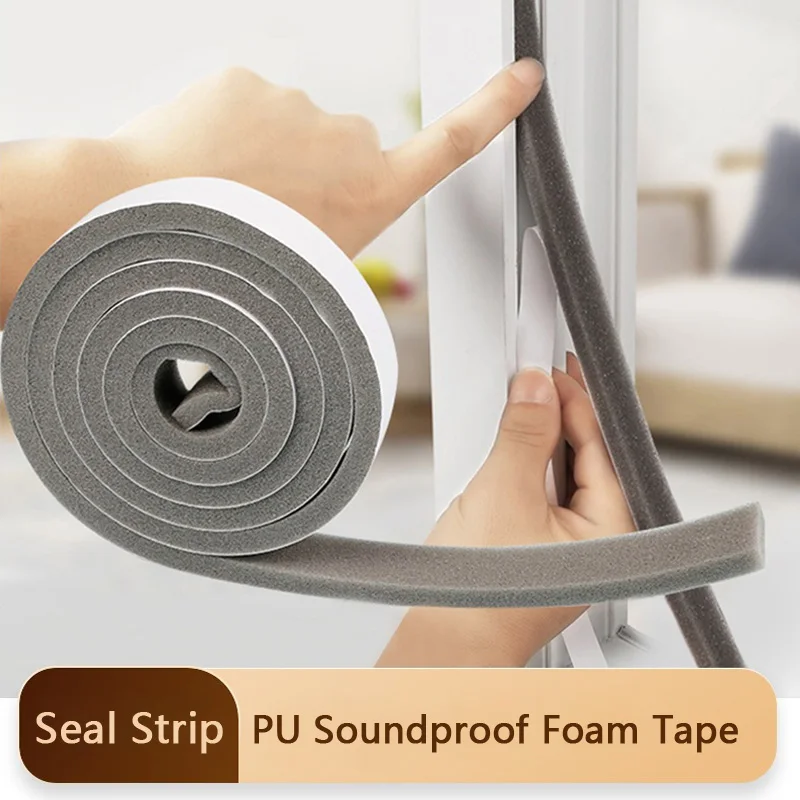 2M Foam Soundproof Window Sealing Strip Self Adhesive Anti Collision Weather Stripping For Doors Windows Furniture Protection