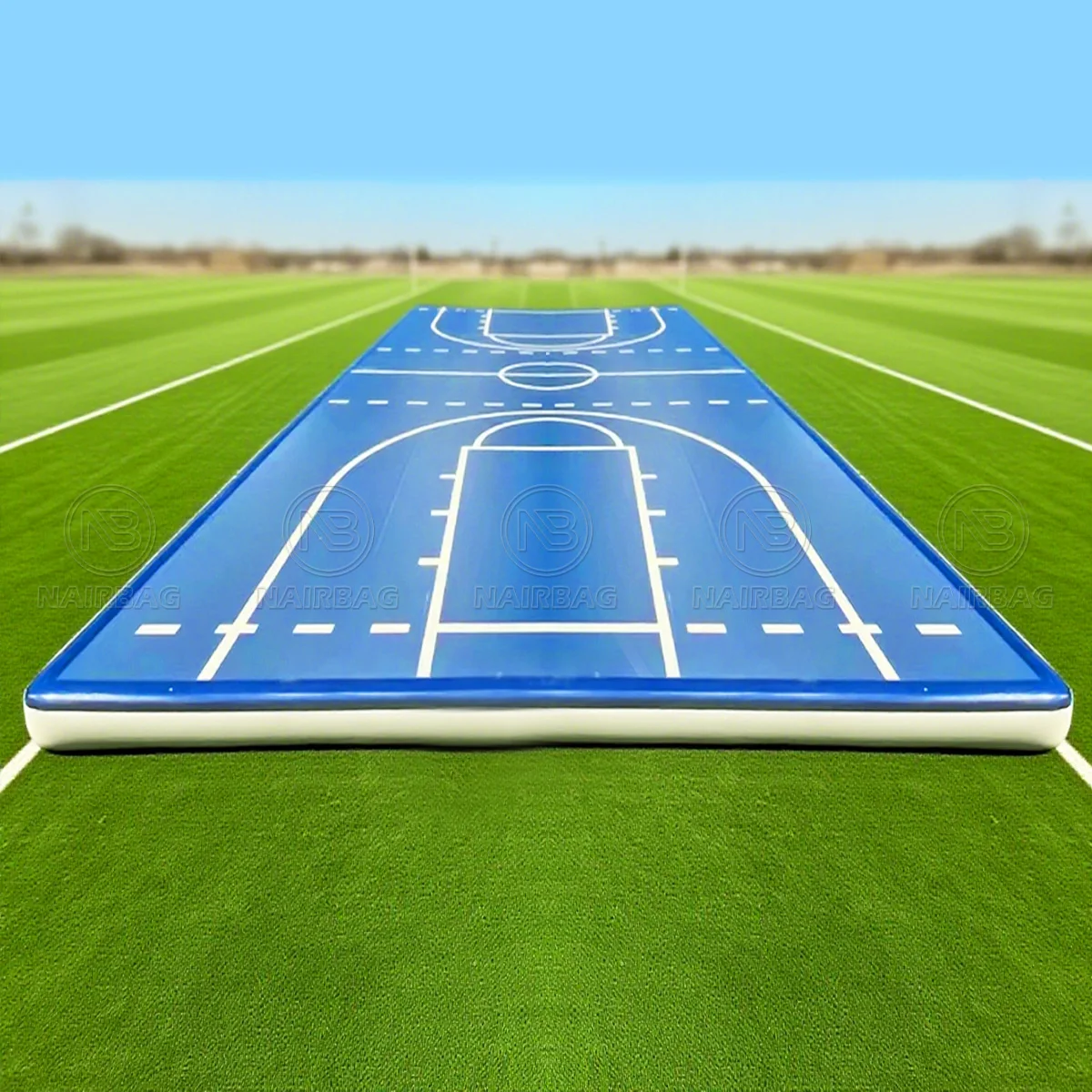 Basketbalveld Luchtmat Outdoor Basketbalveld Vloeren Opblaasbare Air Track Trampoline Grote Airtrack Tumbling Mat