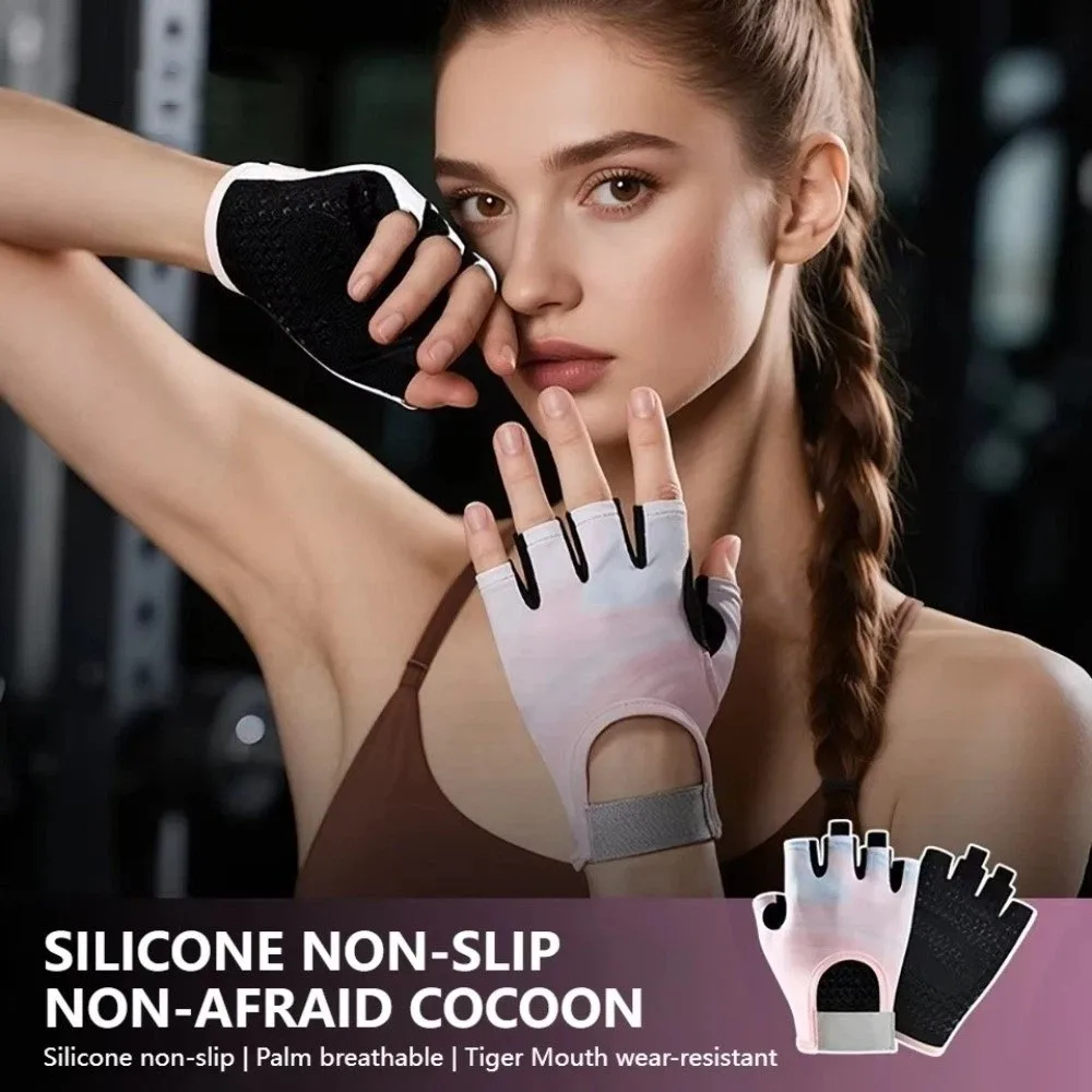 

New Wear-resistant Sports Gloves Thickened Non-slip Half Finger Gloves Cycling Gloves Men Women