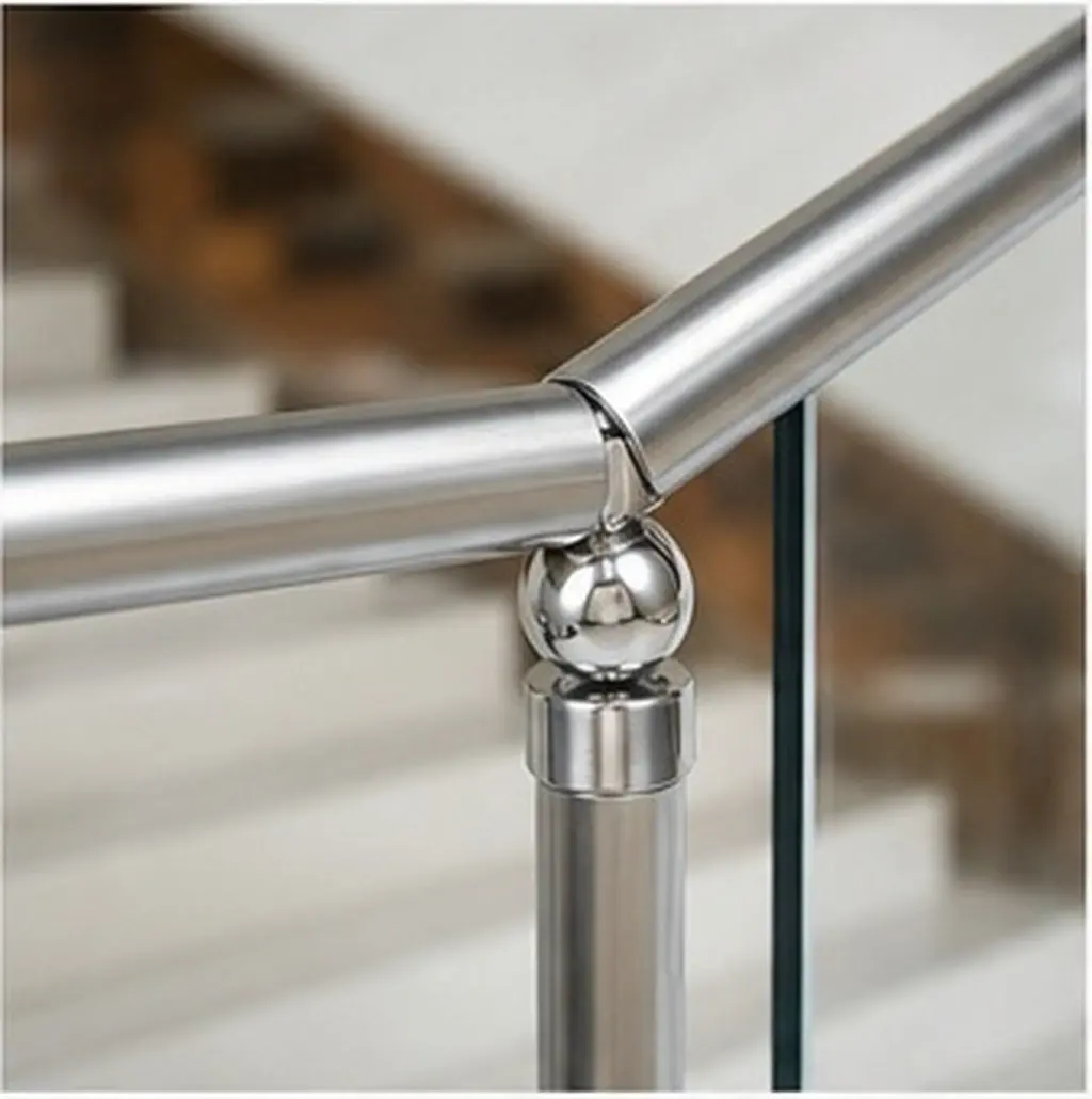 Heavy Duty Stainless Steel Handrail Connector Fitting for Stair Railing Tube Modern Stylish Design Universal Compatibility