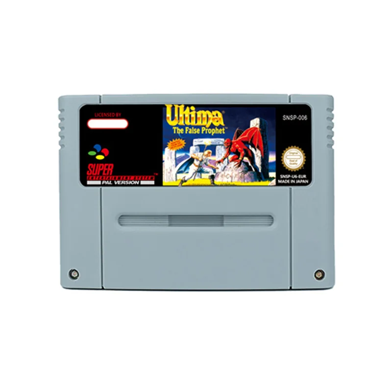 Ultima - The False Prophet  RPG  Game for SNES 16 Bit Retro Cart Children Gift