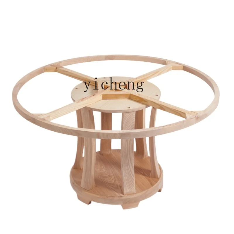 Tqh Marble Dining Tables and Chairs Set Modern Minimalist Solid Wood round Dining Table Household round Table