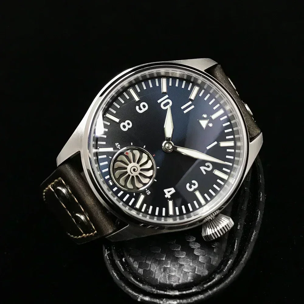 Hruodland 2025 Neue männer Mechanische Uhr Seagull ST3620 Retro Pilot 43 MM Bgw-9 Leucht Sapphire Kristall Turbine Reloj Hombre