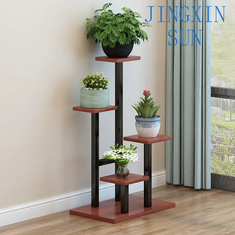 Living room wrought iron flower rack balcony flower stand flower pot rack multi-layer floor rack
