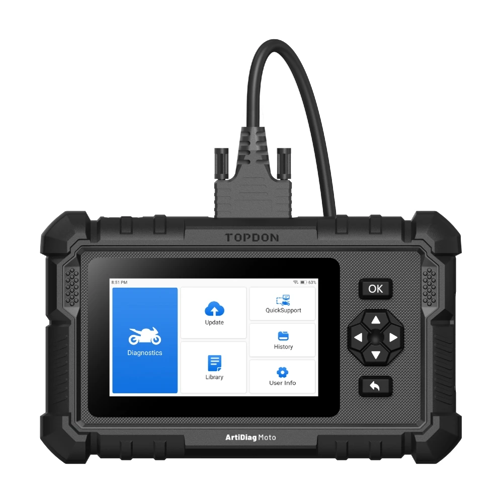 

TOPDON ArtiDiag Moto Supports 15 Motorcycle Brands Comprehensive Maintenance Functions Motor Full System Diagnostic Scanner