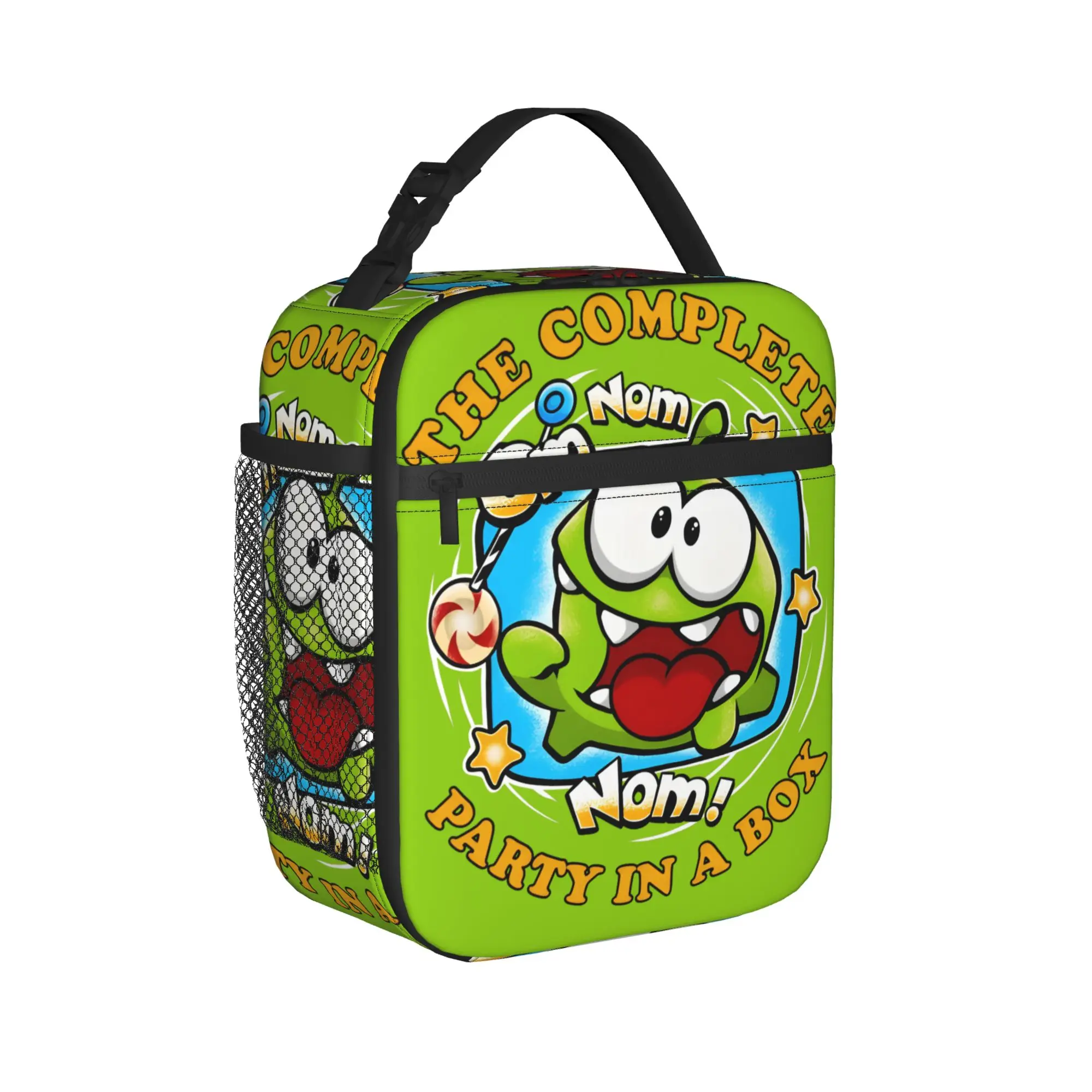 Om Nom Sweet and Fun Insulated Lunch Bag Thermal Bag Lunch Container Cut the rope Lunch Box Tote Bento Pouch Work  Travel
