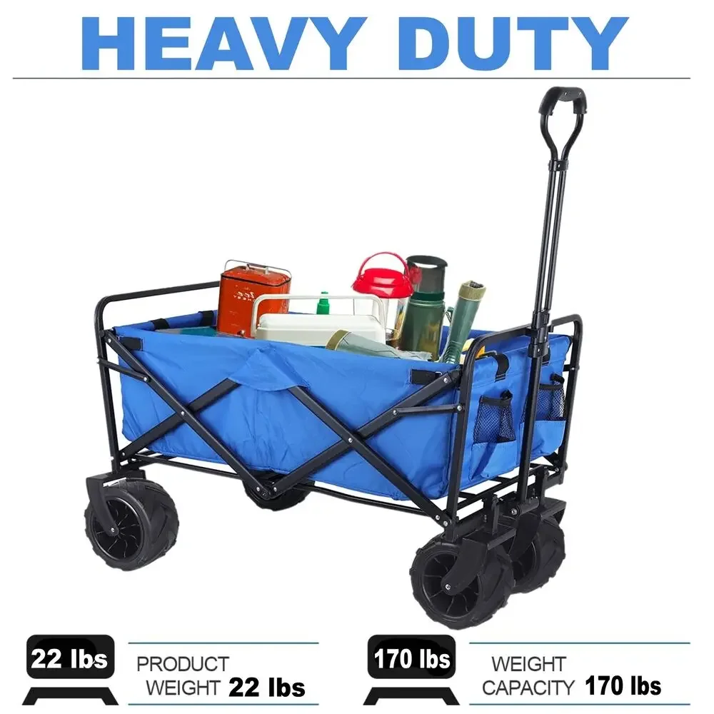 Folding Truck Heavy Duty Practical Foldable Garden Beach Cart Heavy Duty