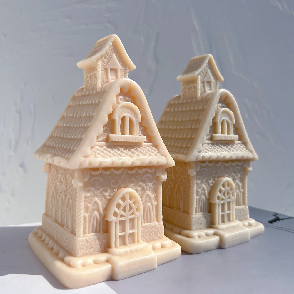 

Gingerbread Home Plaster Gypsum Mould Christmas Victorian House Candle Silicone Mold Icing Mansion Silicone Mould