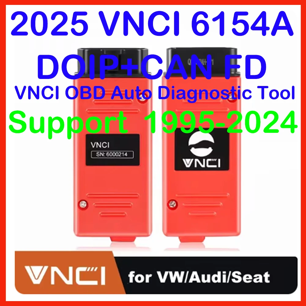 2026 NEW VNCI Auto Diagnostic Tool Support CAN FD and DoIP Protocol for VW /Audi VAG Group from 1995 to 2024