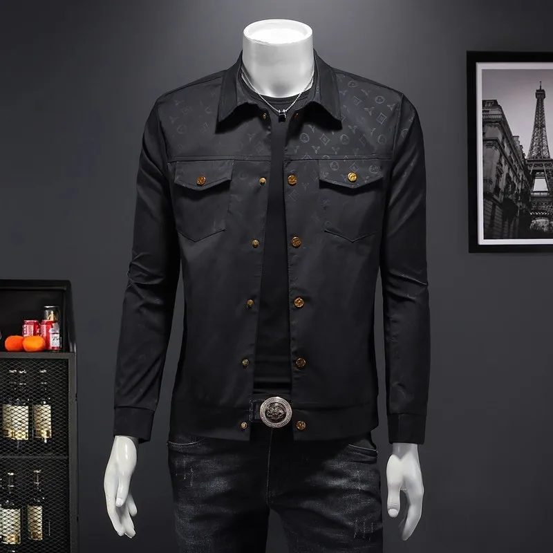 

Clearance Men's Embossed Lapel Jacket Slim Fit Thin Simple Versatile Casual Korean European Sizes Oversized Trendy 2025