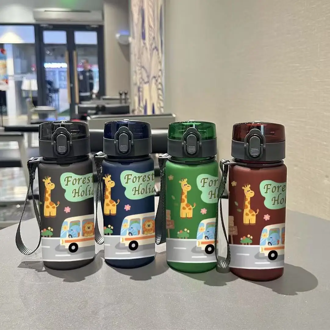 

3D Printed 400Ml Student Sippy Cup Water Bottles Creative Cartoon Feeding With Lids Spill Proof Portable Beverage cups