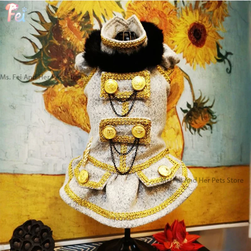 

Dog Tuxedo Vest & Coat 2Pcs Set for Wedding Party, Gentlemen Suit Pet Costume - Winter Warm Outfit Small Medium Dogs Bulldog