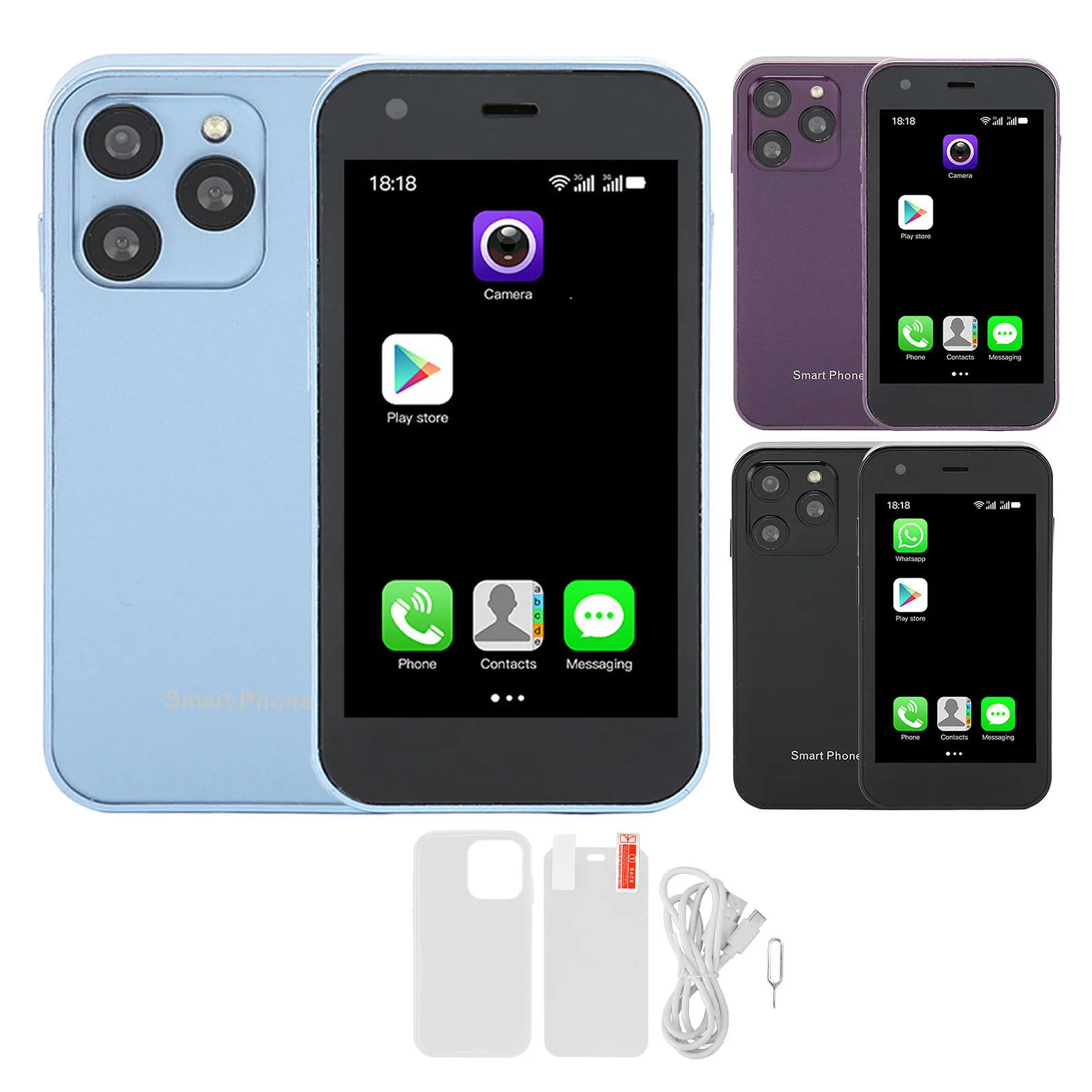 

SOYES XS15 Mini 3G Smartphone 3in WiFi 2GB 16GB 3D Glass Slim HD Camera Dual SIM Smartphone