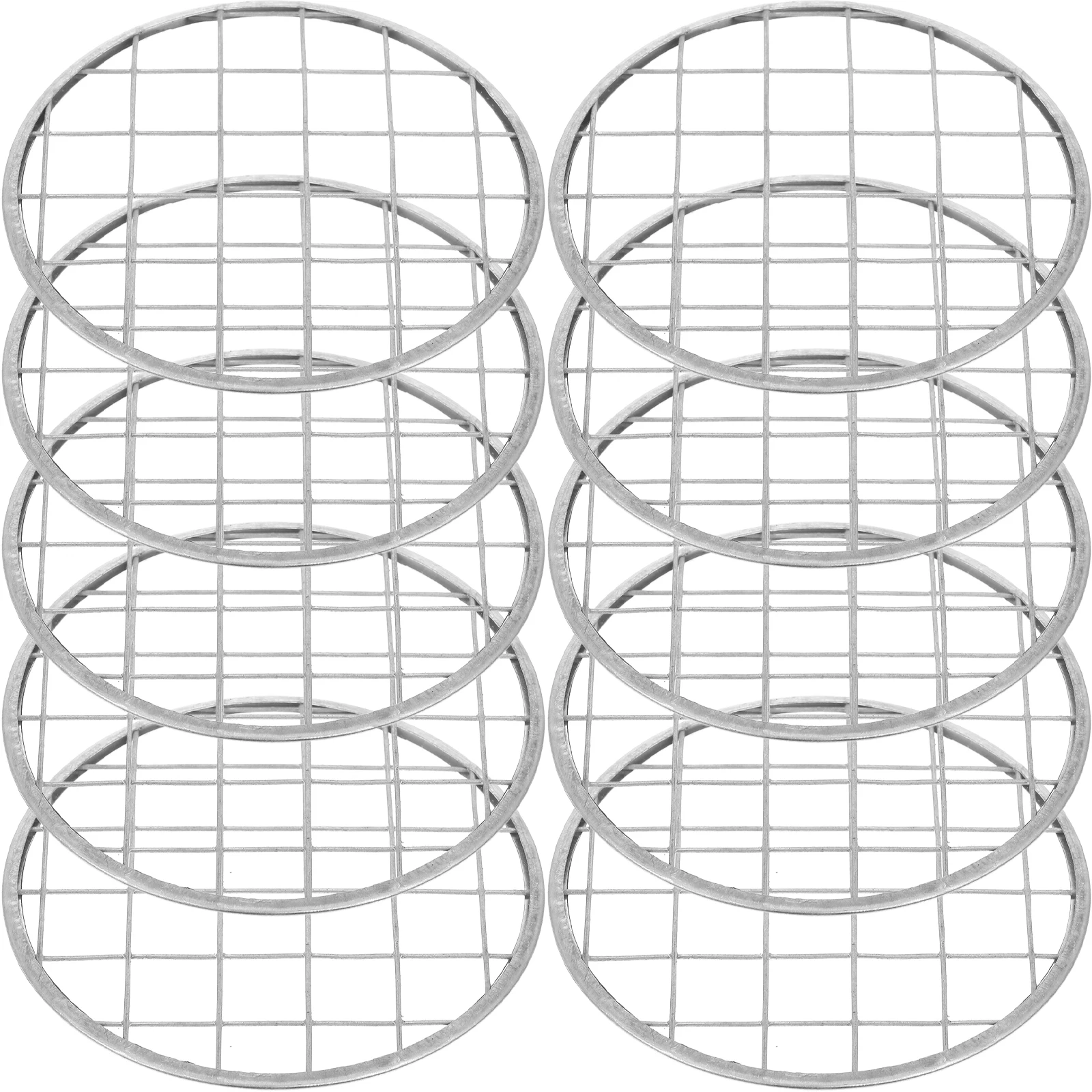 

10pcs Vase 86mm Metal Vase Flower Grid Mason Metal Flower Grid Jar Accessories Pen Holder Reusable Easy Clean Stable