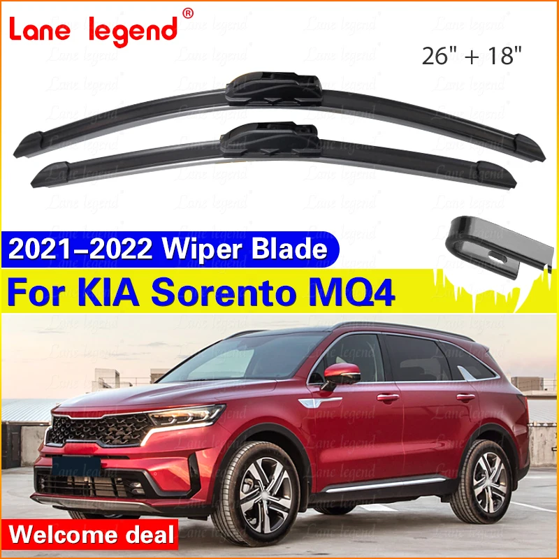 

Car Front Wiper Blades For KIA Sorento MQ4 2021 2022 Windshield Windscreen Window Auto Accessories U J Hook 26"+18"