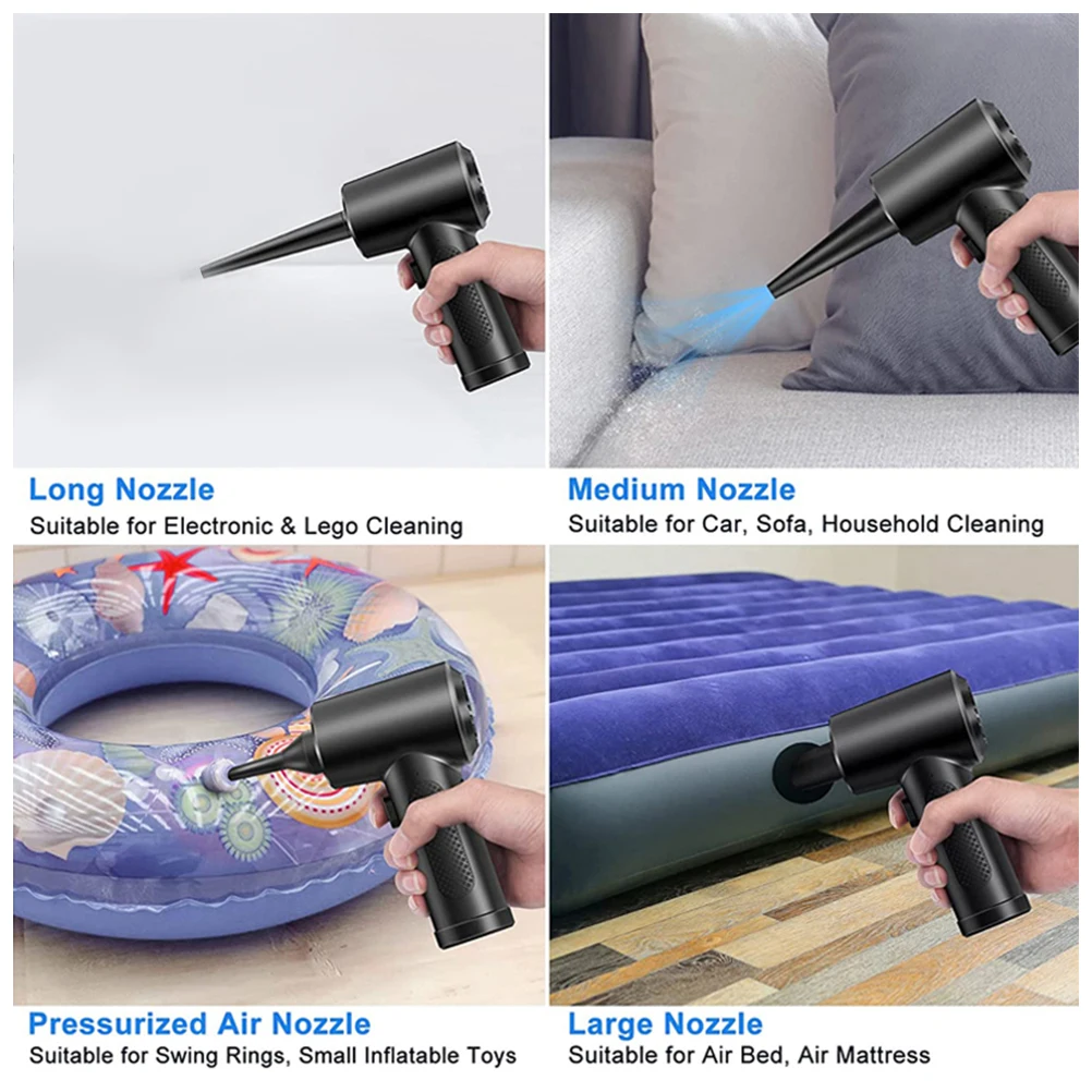 

Powerful Air Duster Handheld Electric Blower for Pc Electronics Cleaning Cordless Rechargeable Lightweight Design Fast Charging