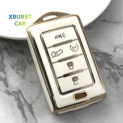 For Jeep Grand Cherokee L Proximity Grand Wagoneer 2021 2022 TPU Car Remote Key Cover Case Shell Fob Holder Protector Keychain