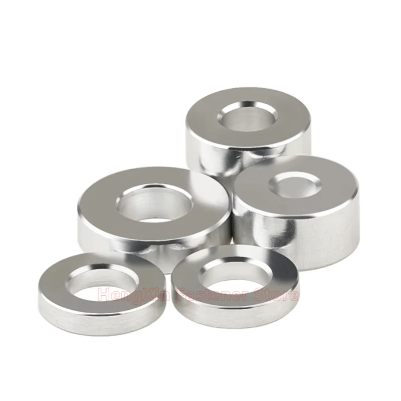 M6 M8 Unthreaded Aluminum Alloy Bushing Washer Gasket Round Hollow Standoff Spacer Sleeve OD 10/12/15/16/20/25mm Length 1-30mm