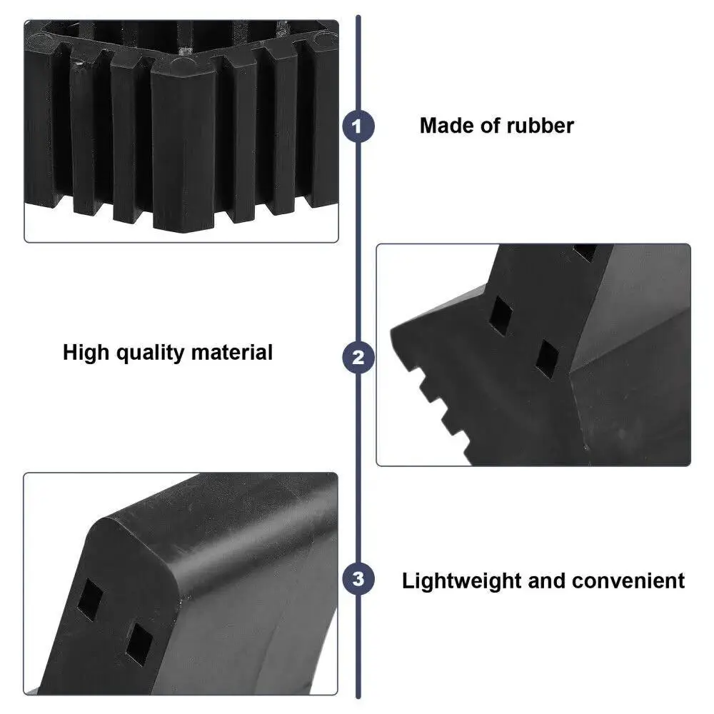 Non Slip Ladder Feet Cover Black Rubber Mat For EN131 Multi Purpose Staircase Protection Pad Wear Resistant Base Accessory