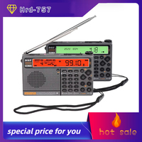 Hanrongda Hrd-757 Radio With Card Aux In Plays Emergency Receiver Large Battery Fm All-Band Custom Radio Fm Two Ips Screen
