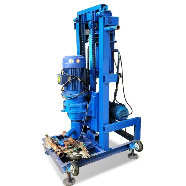 

Индивидуальная легкая электрическая буровая установка для водяных скважин, 100 м, ручная портативная мини-гидравлическая буровая машина