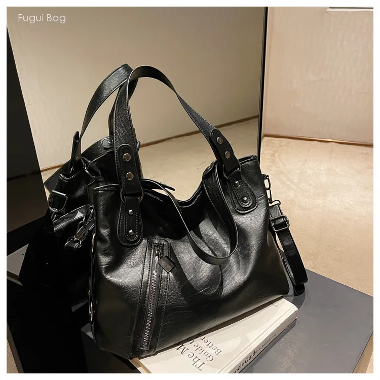Women's One Shoulder Handbag Tote Bag Fashionable and Trendy Simple Large Capacity Korean Edition Commuting Leisure and Shopping