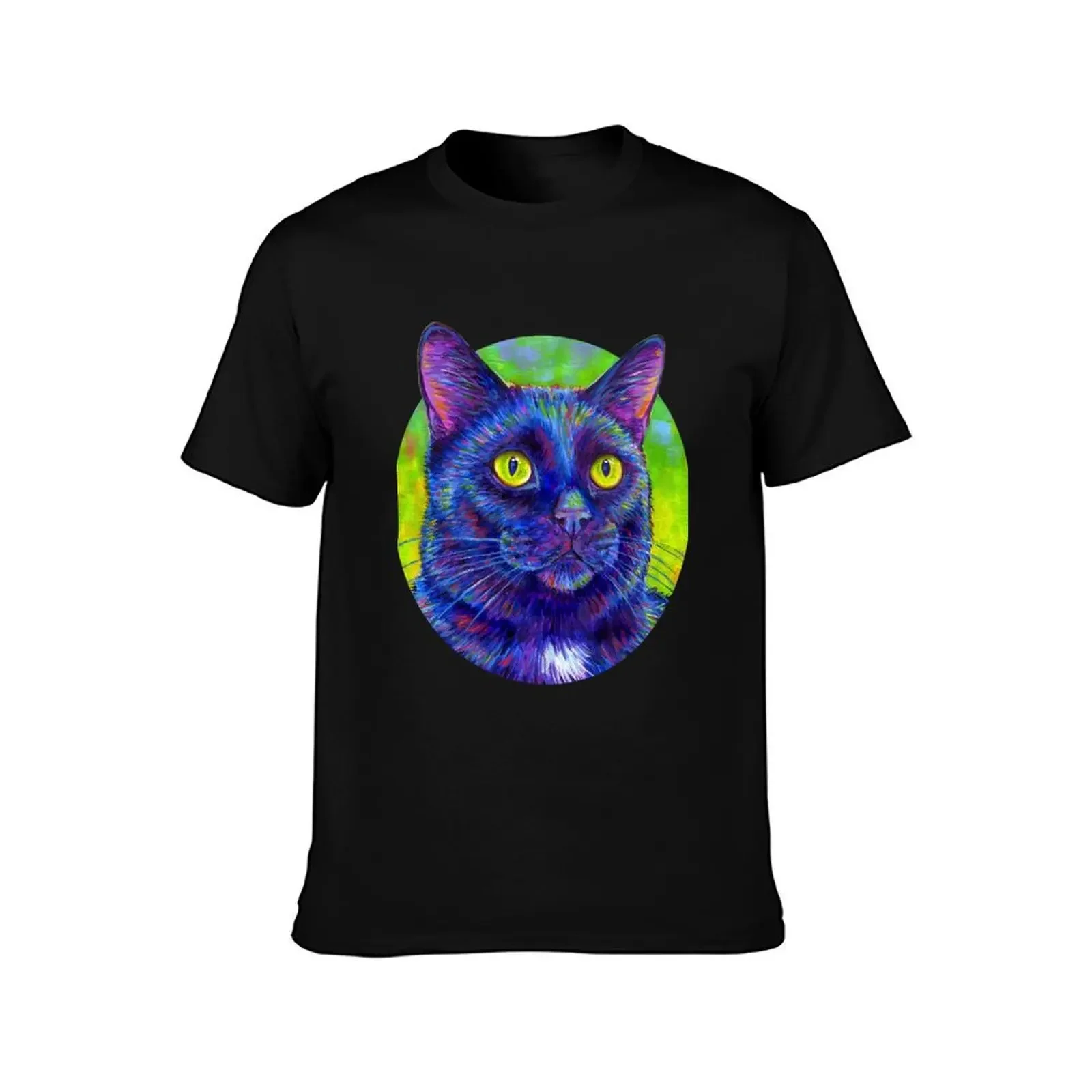 Little House Panther - Colorful Black Cat T-Shirt Festival Short Sleeve T-Shirt