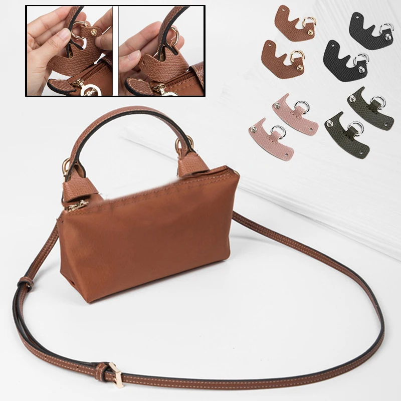 Long Bag Straps Punch-free Genuine Leather Shoulder Bag Strap Bag Transformation Accessories For Long Champ Crossbody Conversion