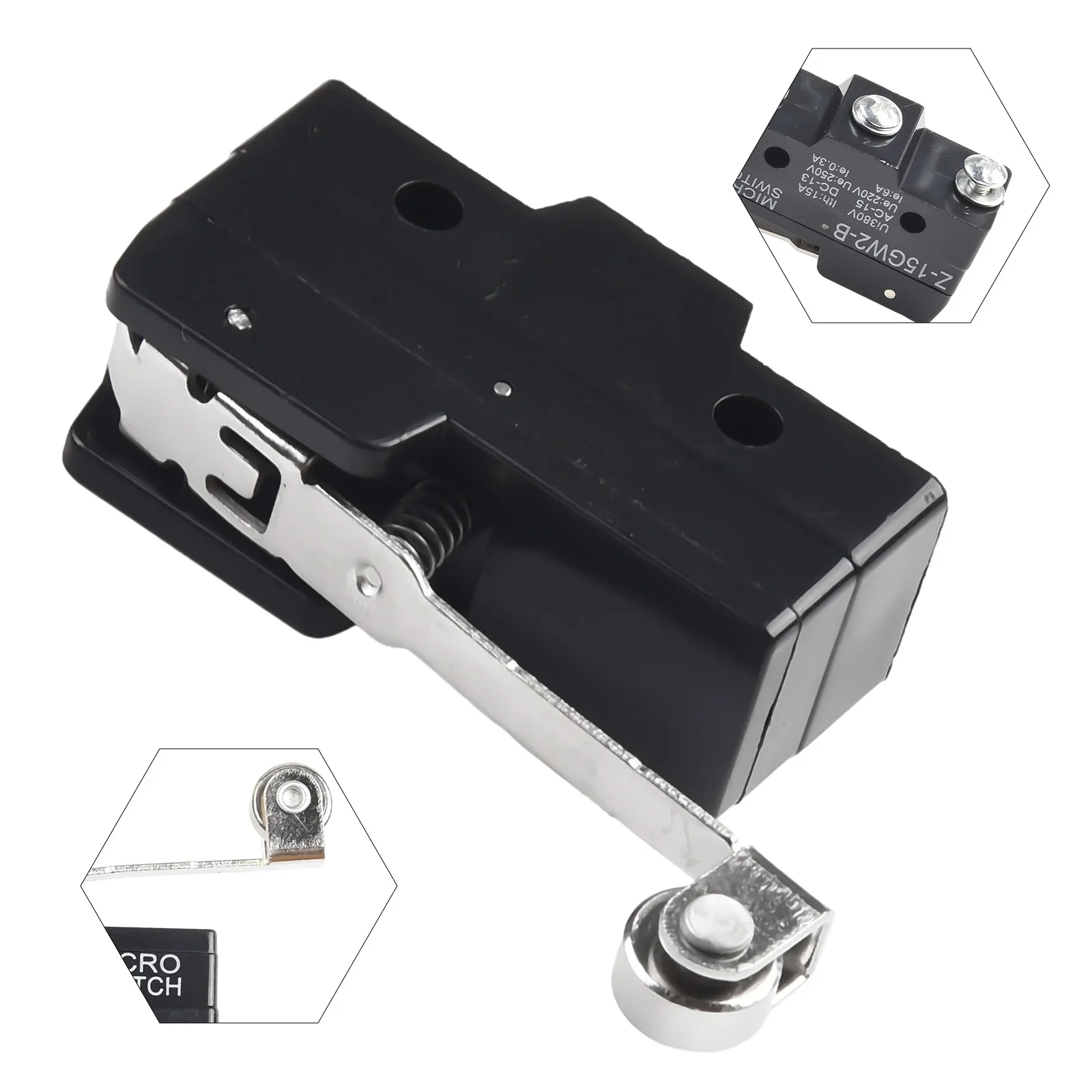 Z-15GW2-B Rocker Type SPDT Limit Switch With Momentary Action And Roller Lever For Packaging Machinery And Assembly Lines