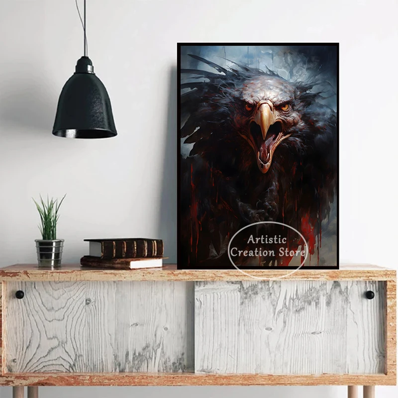 Undead Animals Canvas Painting Prints HD Wall Pictures The Horrible Wolf Rot Fox Cat Scary Animals Wall Bar Room Decor Gifts