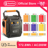 FF Flashfish 200W Portable Power Station 172Wh Solar Generator 230V AC DC Lithium Batteries Supply Outdoor Battery Solar Panel