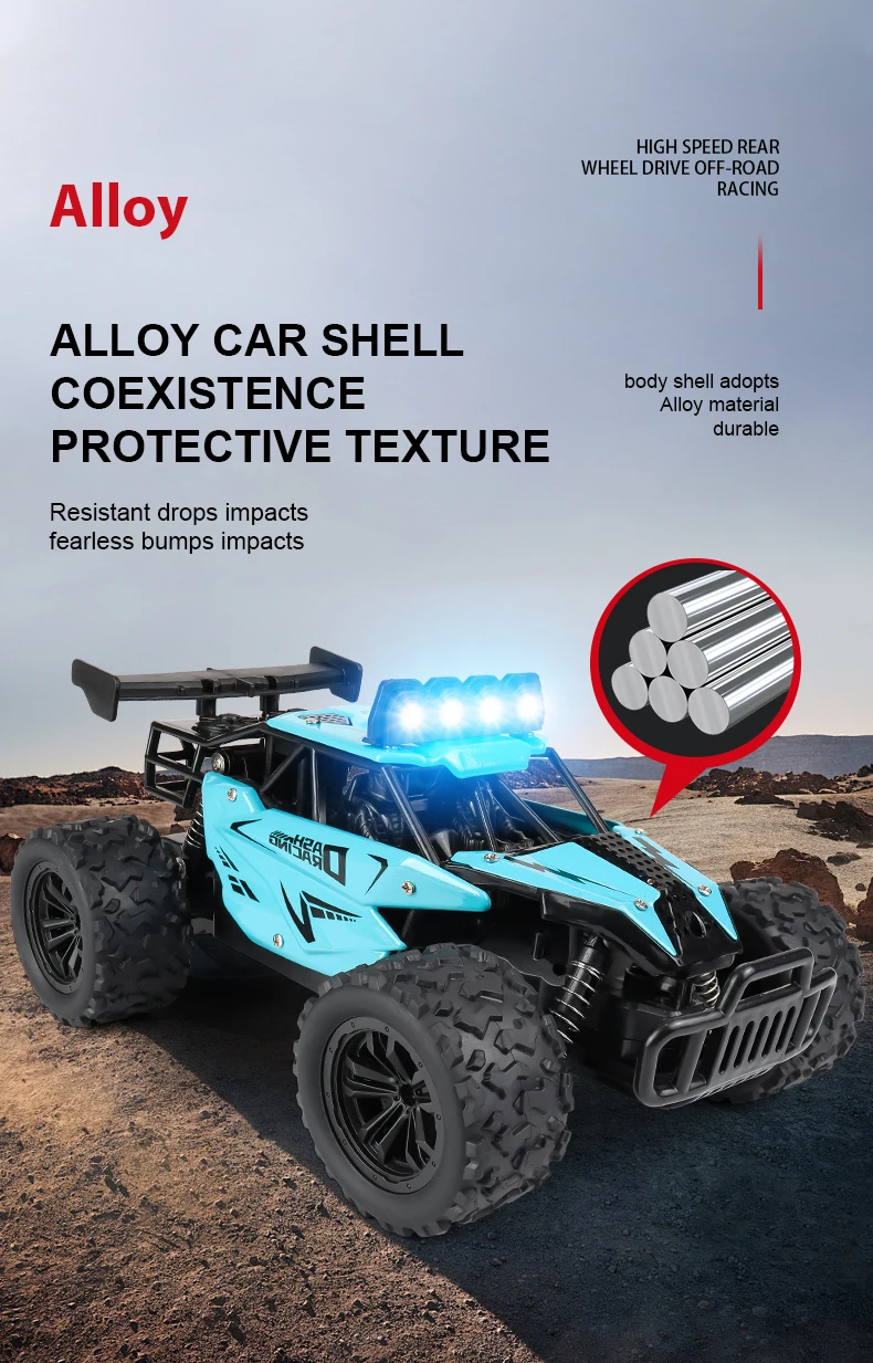 Oike 1:16 RC-Auto Ferngesteuertes Auto Funk-Buggy Truck Drift-Rennwagen Kletter-Offroad-Fahrzeug Outdoor-Spielzeug für Jungen und Kinder – Detail 13
