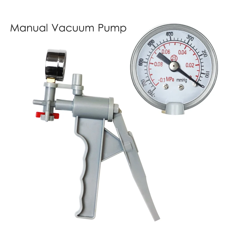 Lab Manual Vacuum Filtration Air Pressure Suction Hand Pump Accessory for Membrane Buchner Bottle Funnel Flask Apparatus Kit A3