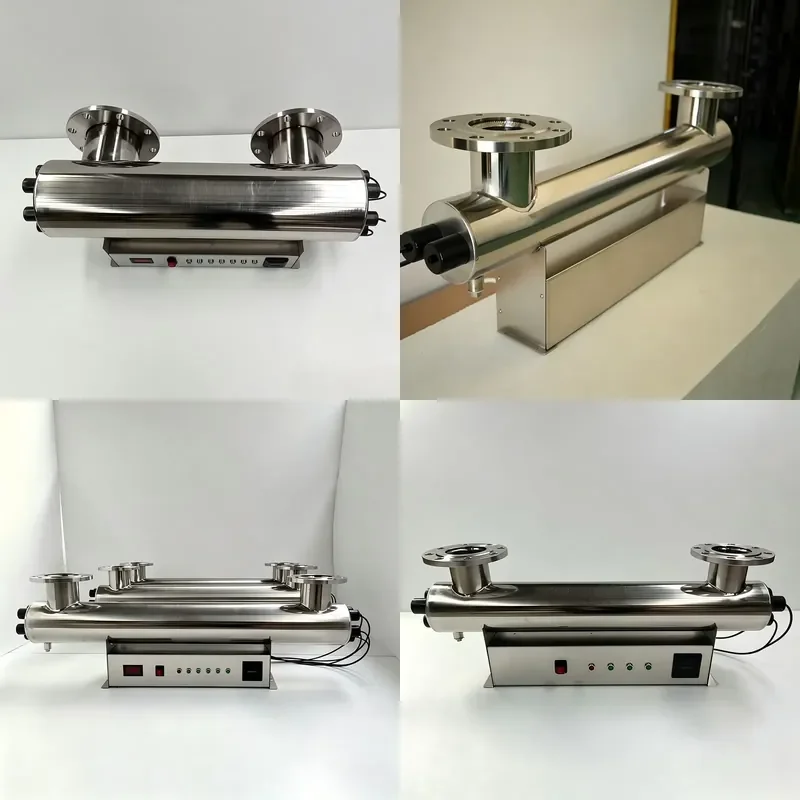 480W Industrial UV Water Disinfection System with DN100 Flange for 40m3/h RO Pure Water Treatment
