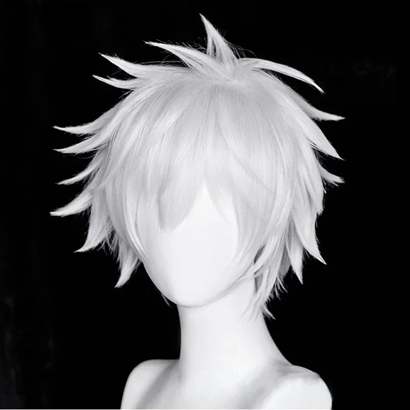 Cosplay White Gojo Satoru Wig Heat Resistant Synthetic Hair Party Wigs Anime Gojo Satoru Cosplay Wigs view 2
