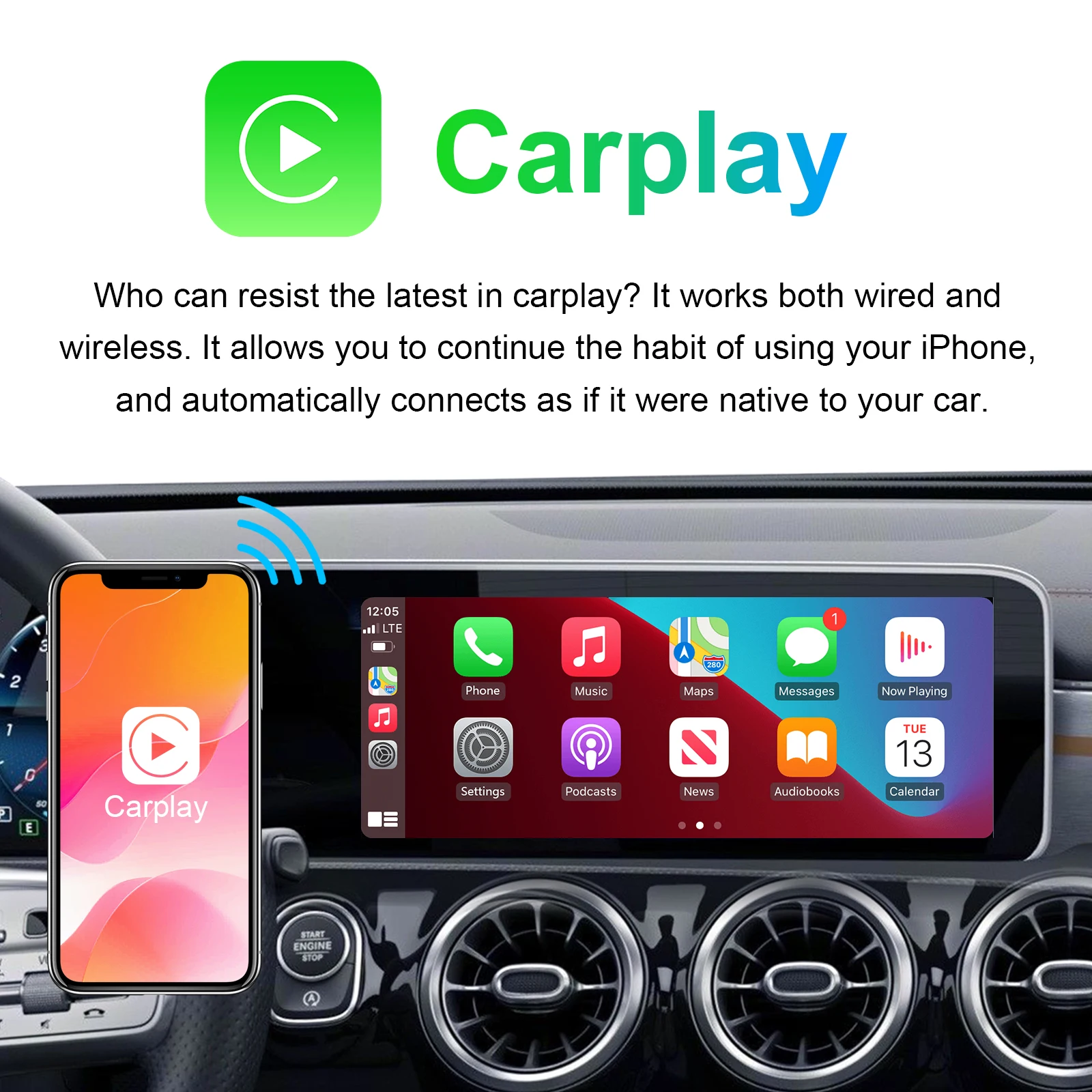 مجموعة ترقية شاشة OEM صندوق فك تشفير CarPlay Android وصلة مرآة أوتوماتيكية لنظام Benz A B C E GLA GLK GLS CLA ML Class NTG 6 MBUX