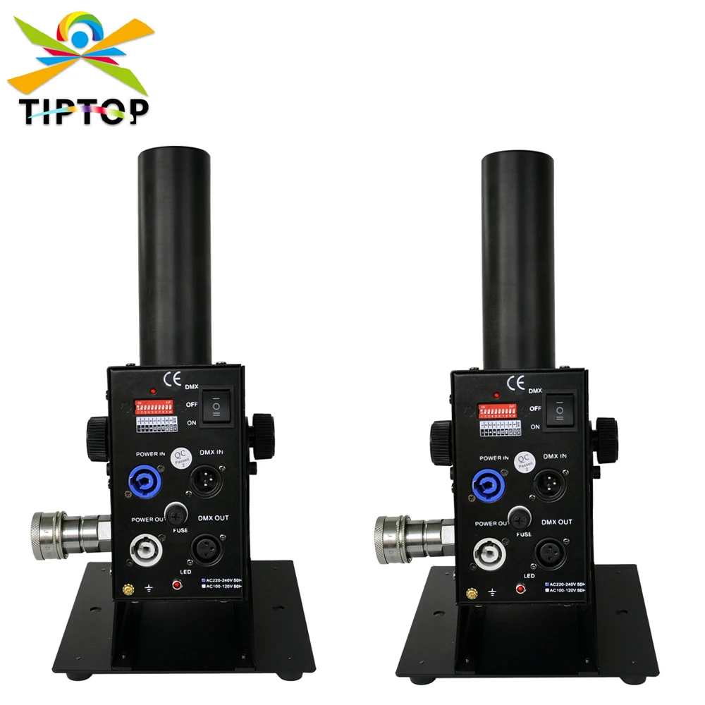 

TIPTOP 2pcs/lot 200W Adjustable Angle Co2 Jet Machine 2 Control Mode DMX 2CHS CO2 cryo jets, CO2 fog guns, co2 cold fog systems